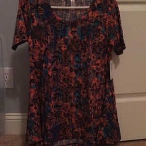Floral peach, real & black perfect t NWT